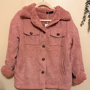 Women's Pink Corduroy Jacket